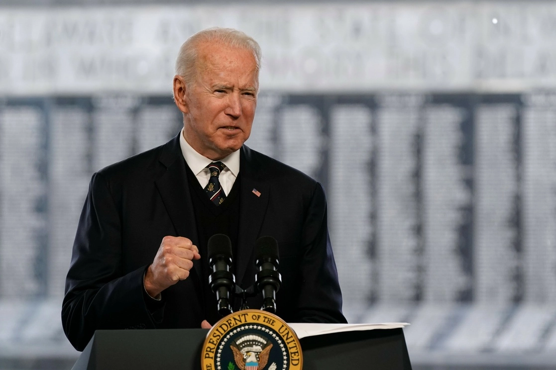 Joe Biden, presidente de EU da un discurso por "El Día de los Caídos" en New Castle, Delaware. Foto Ap 