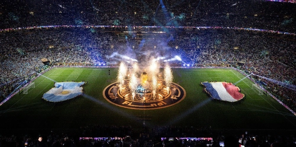 Vista panorámica del estadio donde se jugó la final de Qatar 2022. Foto Europa Press