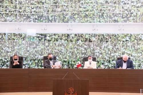Aspecto de la sesión de la 59 Legislatura de Querétaro, en la que, con 18 votos a favor y seis en contra, diputados avalaron reformas al Código Penal que fue presentada por el grupo legislativo del PAN. Foto cortesía del Congreso estatal