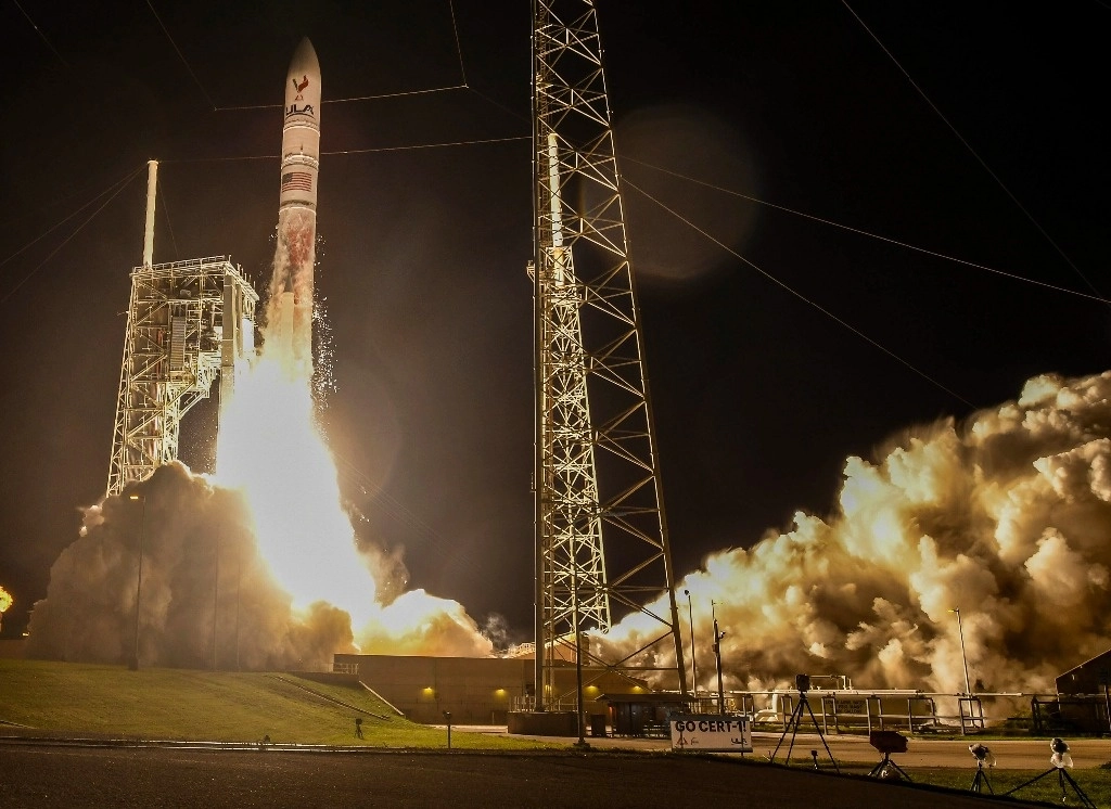 El cohete Vulcan Centaur, de United Launch Alliance despegó de la estación espacial de Cabo Cañaveral, en Florida, transportando el módulo lunar Peregrine del fabricante estadunidense Astrobotic, el 8 de enero de 2024. Foto Ap