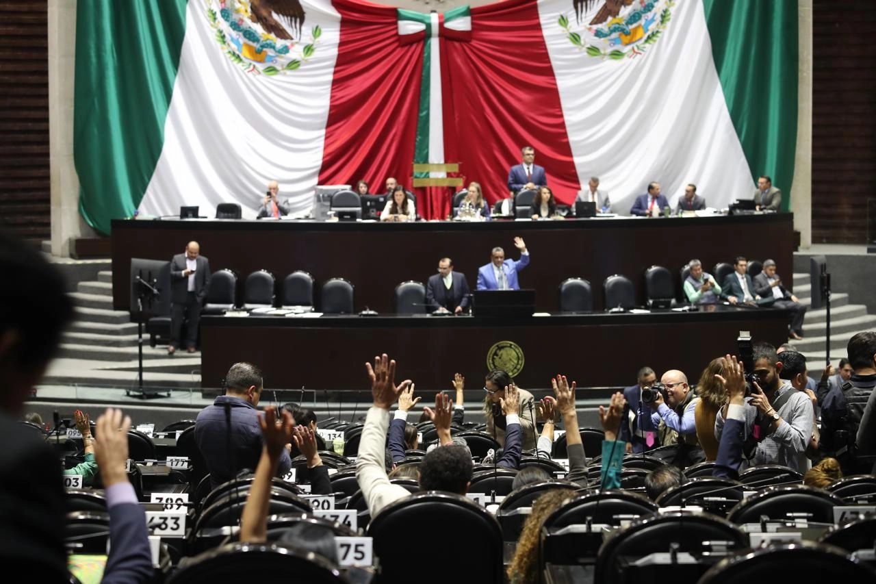Votación durante sesión ordinaria en la cámara de diputados el 26 de febrero del 2025. Foto  



