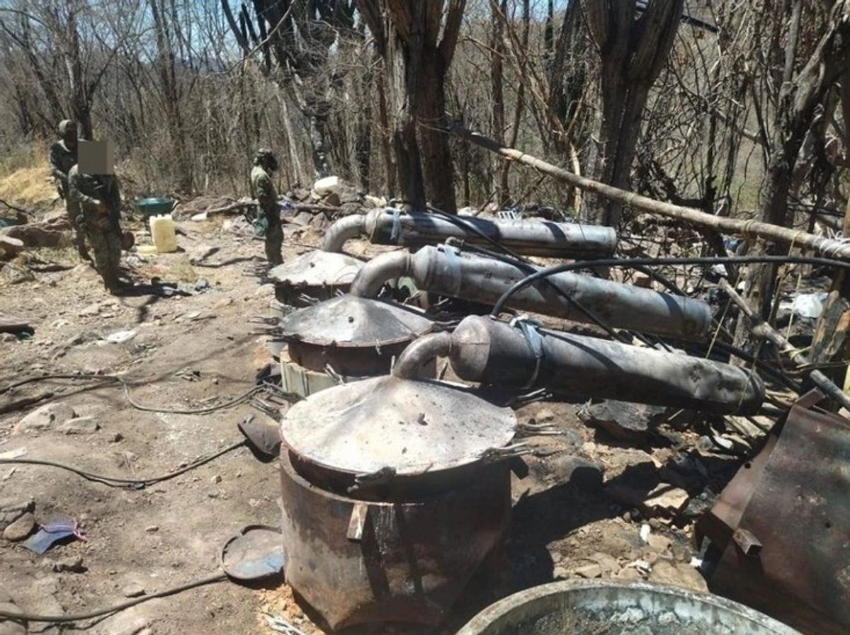 Laboratorio clandestino en Culiacán, Sinaloa.