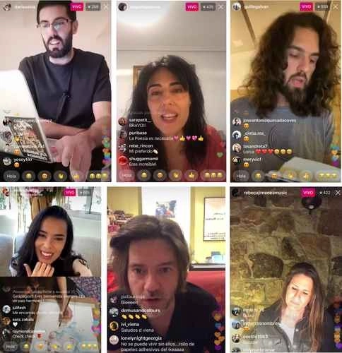 Adriá Salas, Raquel Lanseros, Guille Galván, Beatriz Luengo, Luis Ramiro y Rebeca Jiménez son algunos de los creadores que participaron el sábado. Foto sacada de redes sociales.