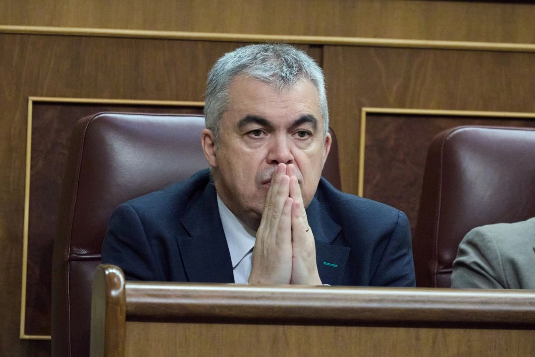 El secretario de Organización del PSOE, Santos Cerdán, durante una sesión plenaria en el Congreso de los Diputados, a 12 de junio de 2025, en Madrid. Foto