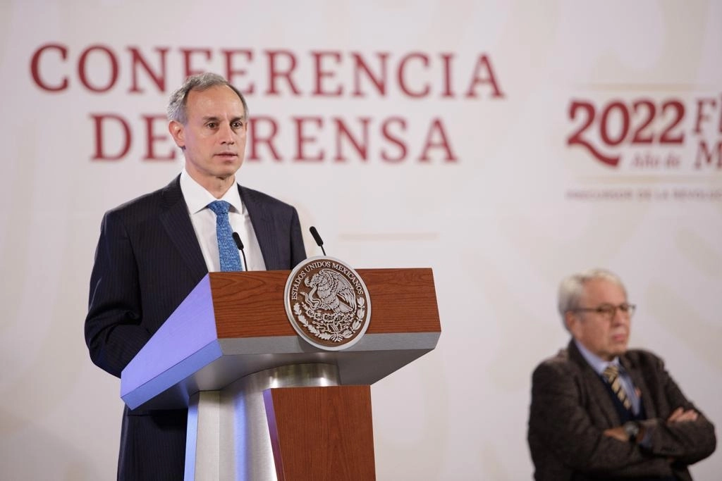 El subsecretario de Prevención y Promoción de la Salud, Hugo López-Gatell, durante la conferencia matutina en Palacio Nacional, el 11 de octubre de 2022. Foto Pablo Ramos