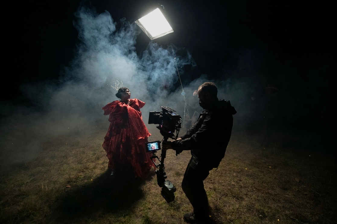 Imagen captada durante la filmación. Foto Emilio Valdés