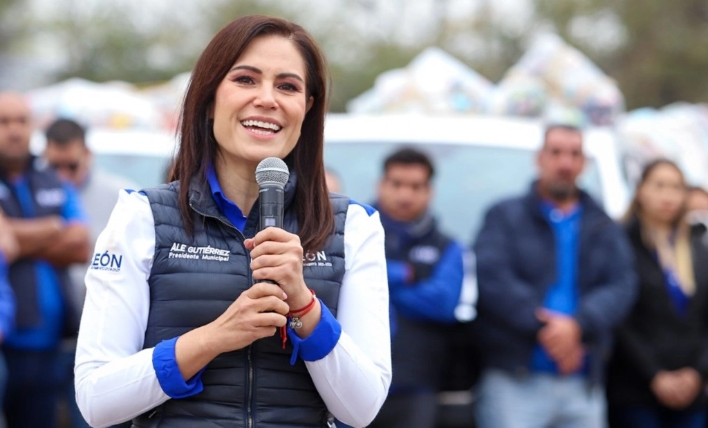 La presidenta municipal de León, Guanajuato, presentó un informe sobre los avances en materia de Seguridad del municipio. Foto La Jornada