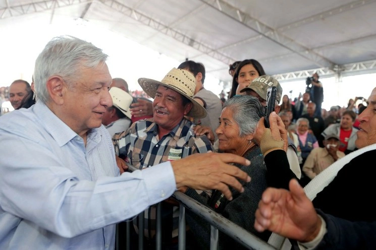 El presidente,Andrés Manuel López Obrador durante su visita a Calvillo, Aguscalientes. Foto Presidencia