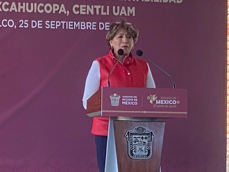 La gobernadora del Estado de México, Delfina Gómez, encabezó la reapertura del Centro para la Sustentabilidad Incalli Ixcahuicopa. Foto René Ramón 