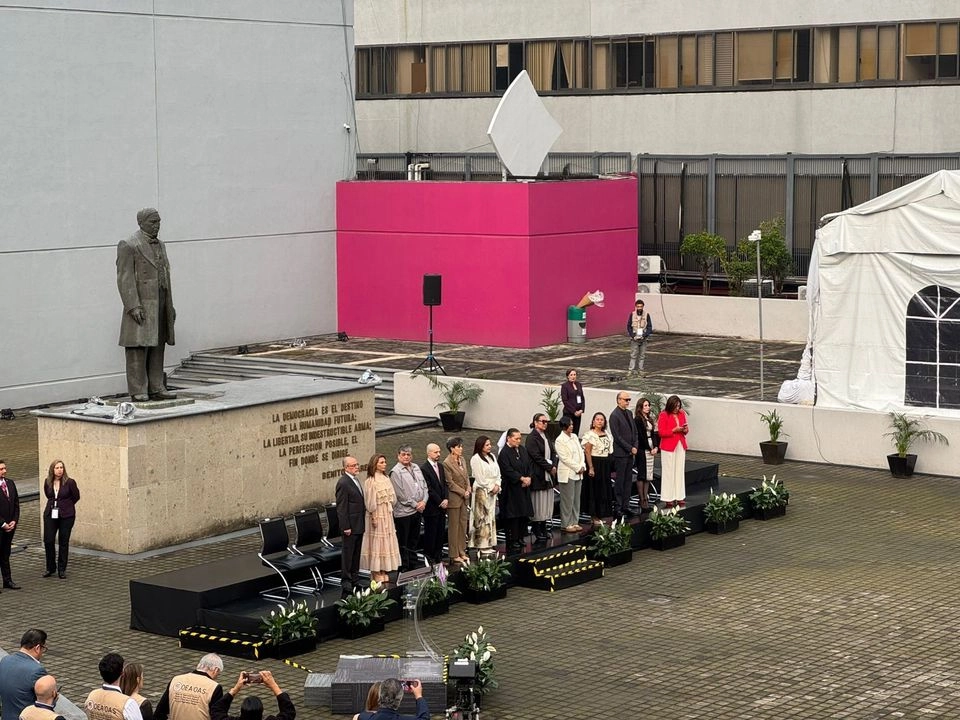 Ceremonia cívica de la jornada electoral judicial.