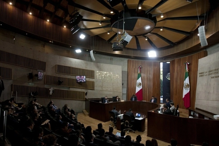 Durante una sesión en el Tribunal Electoral del Poder Judicial de la Federación en la Ciudad de México. Foto Cristina Rodríguez / Archivo
