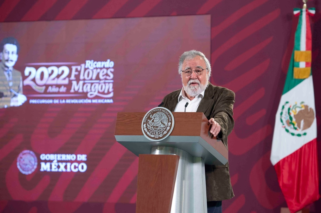 Alejandro Encinas, subsecretario de Derechos Humanos de la Secretaría de Gobernación, el 23 de septiembre de 2022. Foto cortesía Presidencia