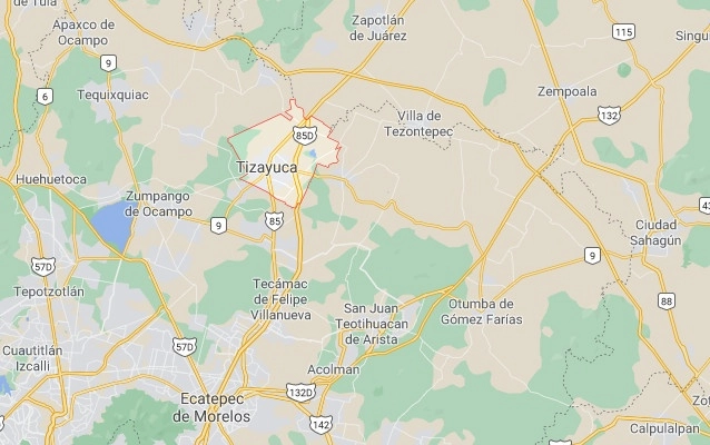 Un militar fue encontrado muerto la madrugada de este sábado en Tizayuca. Captura de imagen de Google Maps