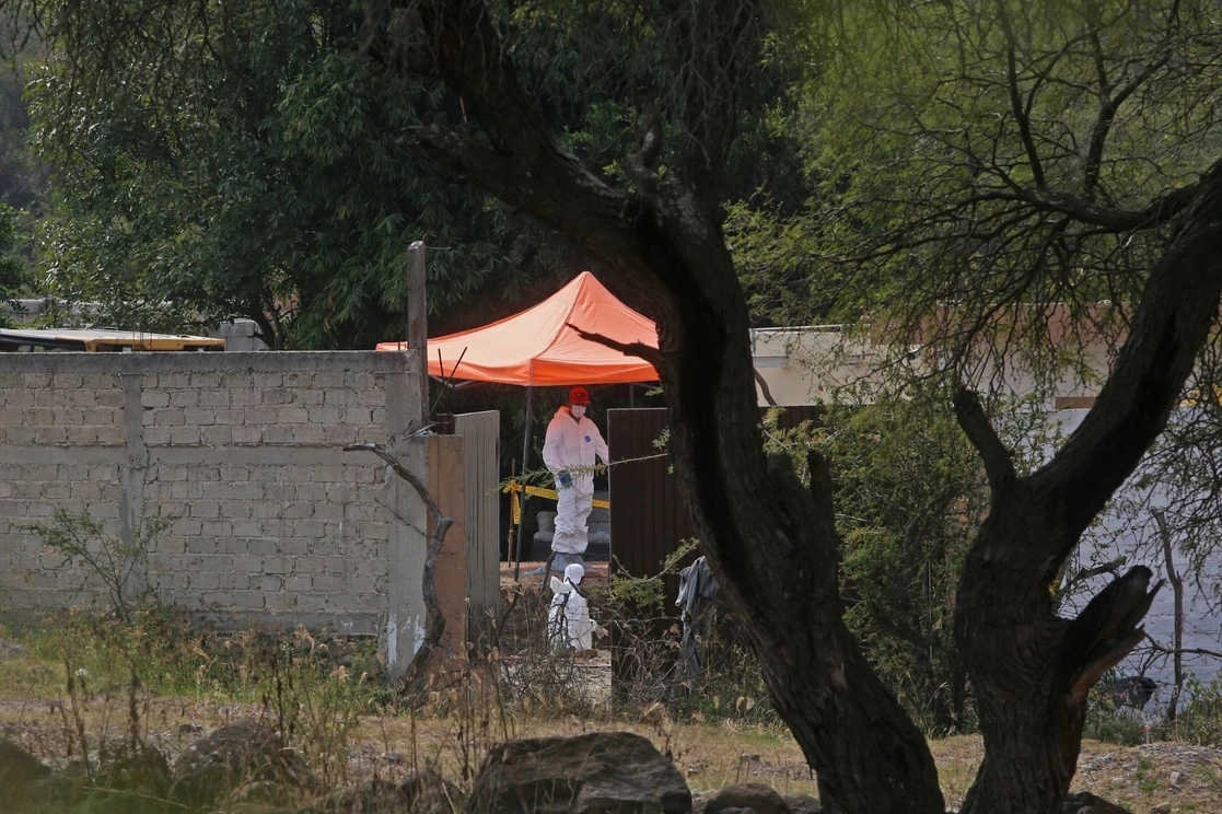 Fosa clandestina encontrada en Tlajomulco el 14 de enero de 2020. Foto Cuartoscuro
