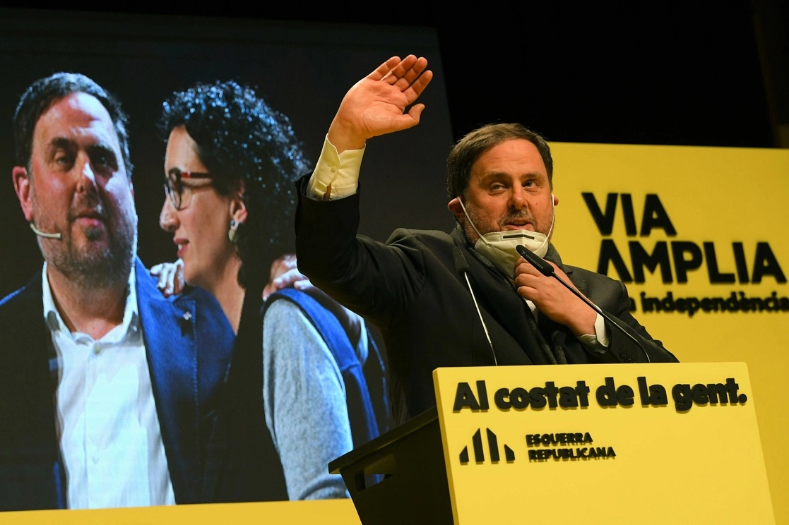 Oriol Junqueras, líder de Esquerra Republicana de Catalunya (ERC), el 11 de febrero de 20201. Foto Afp