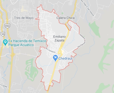 Seis muertos dejó el enfrentamiento registrado el sábado en el municipio de Emiliano Zapata. Captura de imagen de Google Maps