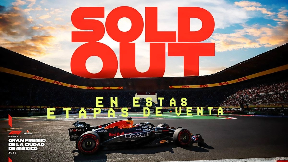 La organización del Gran Premio de la Ciudad de México, informó que las localidades para la carrera de 2026, están agotadas. Foto