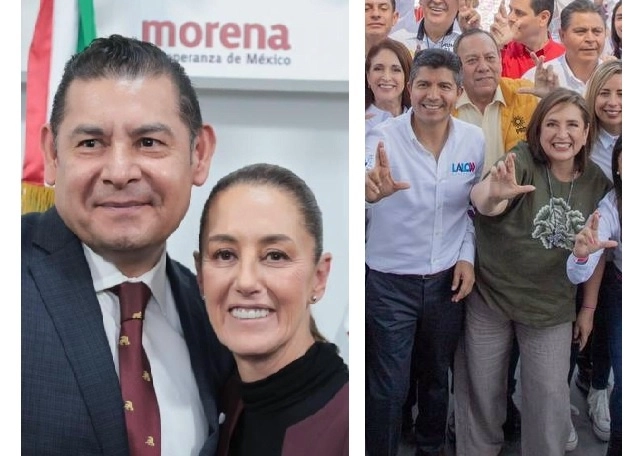El dirigente albiazul logró llenar la Plaza de la Victoria en los Fuertes de Loreto y Guadalupe y estuvo acompañado por Xóchitl Gálvez, la candidata de la oposición. 
Mientras que el morenista Alejandro Armenta logró reunir a miles de seguidores en Izúcar de Matamoros en la Mixteca poblana, donde estuvo acompañado por Claudia Sheimbaum Pardo. Fotos @Claudiashein y @eduardorivera01