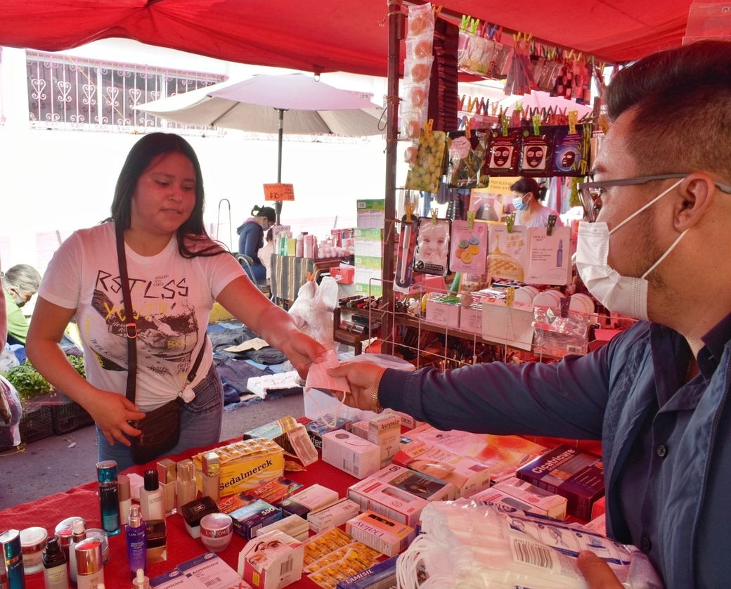 Tianguis de Cuautitlán Izcali. Foto La Jornada