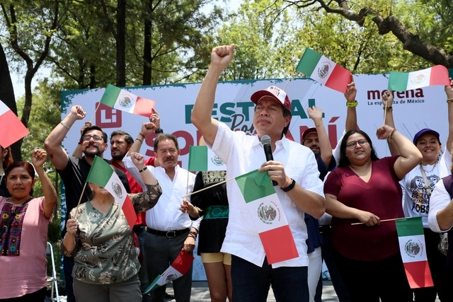 El dirigente de Morena, Mario Delgado (c) en imagen de archivo. Foto Roberto García