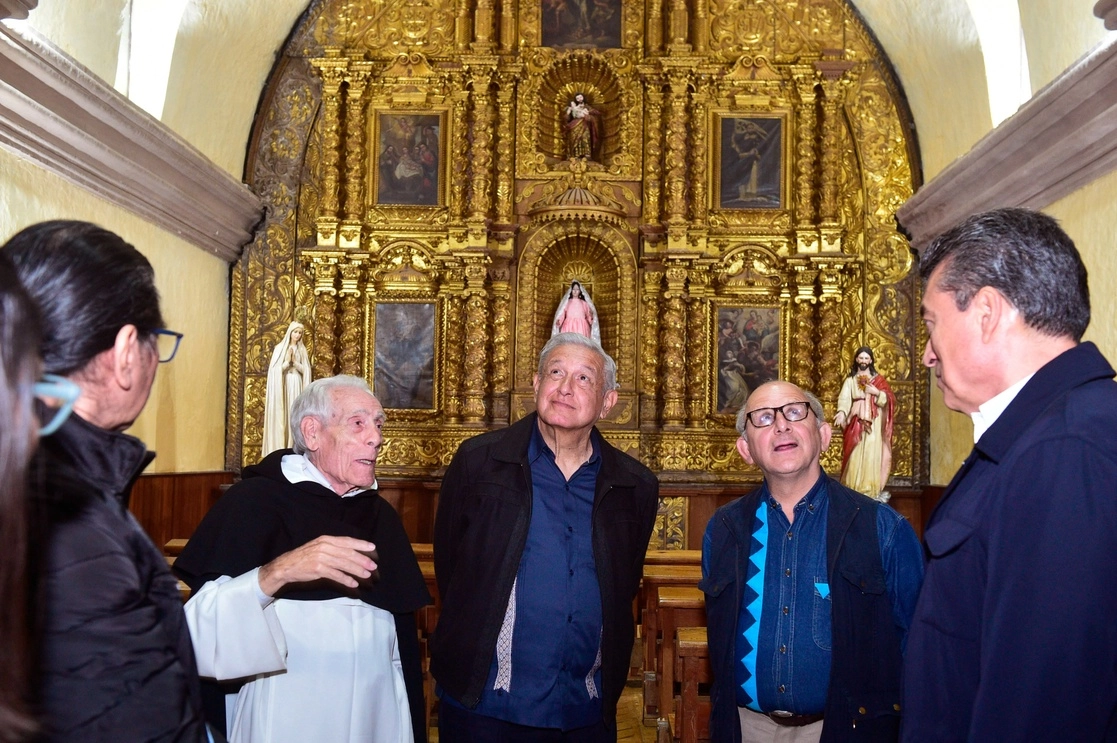 Entrega del Templo y Ex Convento de Santo Domingo de Guzmán en Chiapas. Foto Presidenca
