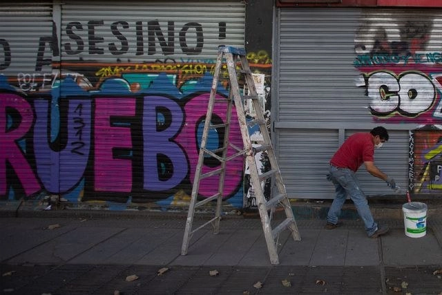 En Santiago de Chile. Foto Afp 