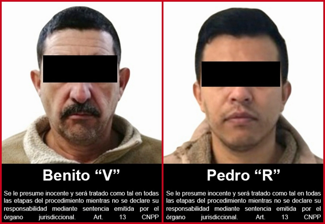 Ambos connacionales fueron entregados a oficiales de la justicia estadunidense en el Aeropuerto Internacional de la Ciudad de México para ser presentados ante jueces de ese país. Foto cortesía FGR

