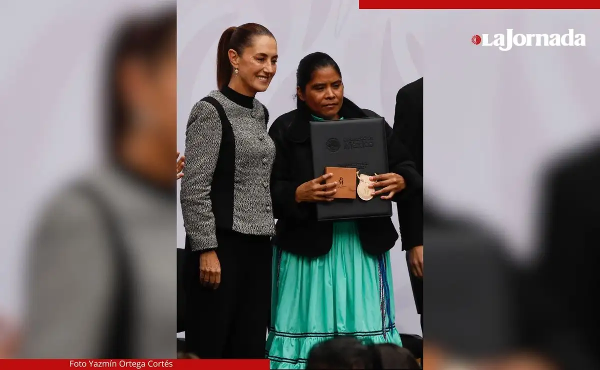 Cada vez que compitan, tengan en mente lo grandioso que es México, exhortó la Presidenta a los deportistas. Foto  