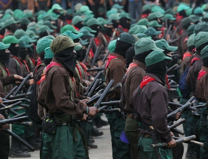Integrantes del EZLN en imagen de archivo. Foto Víctor Camacho

