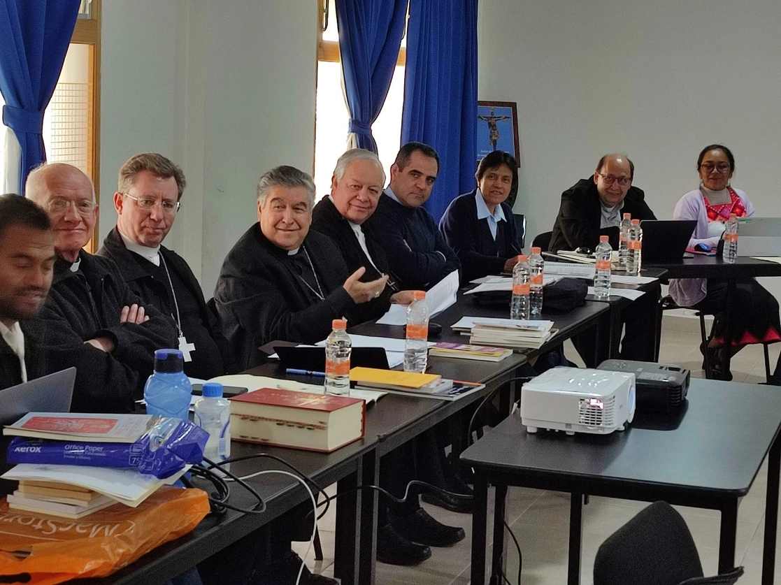 Sacerdotes reunidos para dar a conocer su propuesta. Foto Elio Henríquez