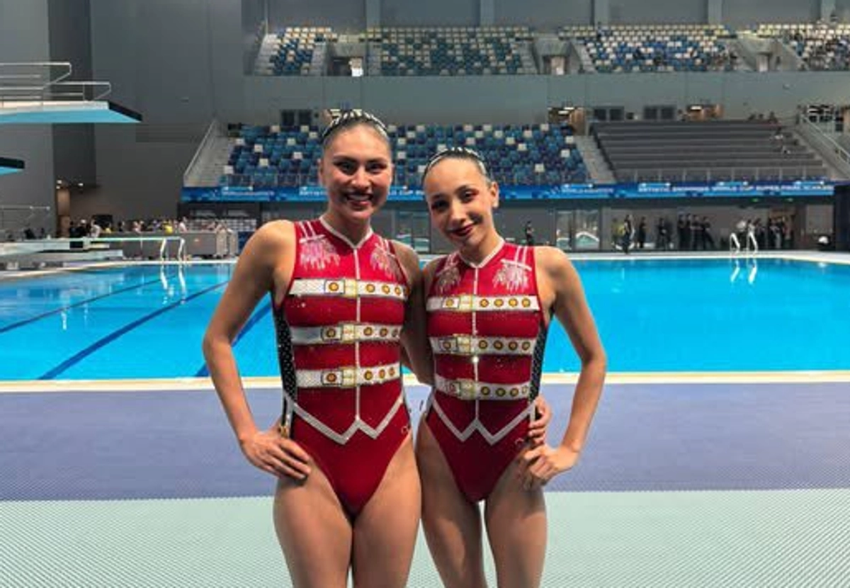 El dueto técnico de Itzamara González y Marla Fernanda Arellano también lograron su boleto a la ronda que definirá las medallas. Foto tomada de la cuenta de X