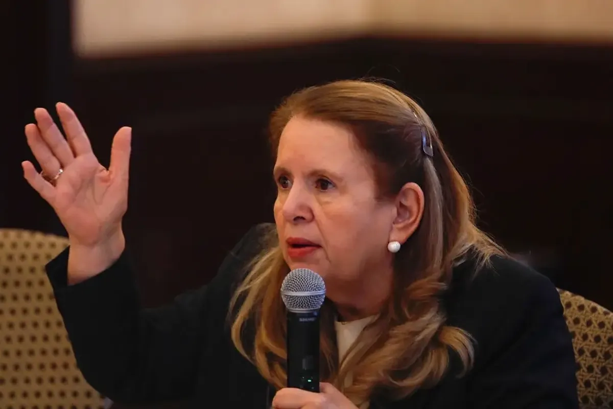 La ministra Loretta Ortíz Ahlf durante una conferencia de prensa en imagen de archivo. Foto  