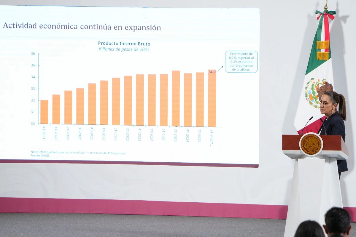 La Presidenta explicó el crecimiento de 0.7 por ciento. Foto 
