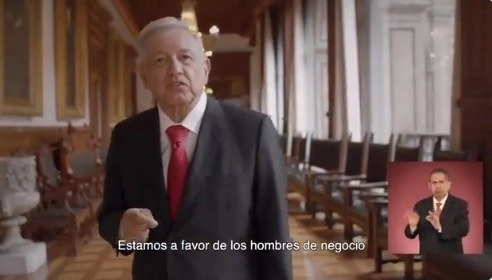 Imagen del espot del presidente Andrés Manuel López Obrador rumbo a su Segundo Informe de Gobierno. Foto Twitter @lopezobrador_