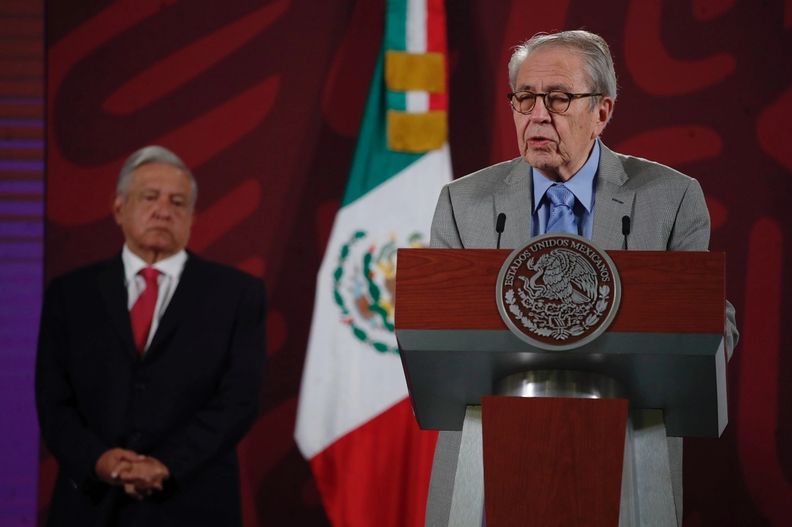 Jorge Alcocer, secretario de Salud federal y el presidente Andrés Manuel López Obrador. Foto Cristina Rodríguez 