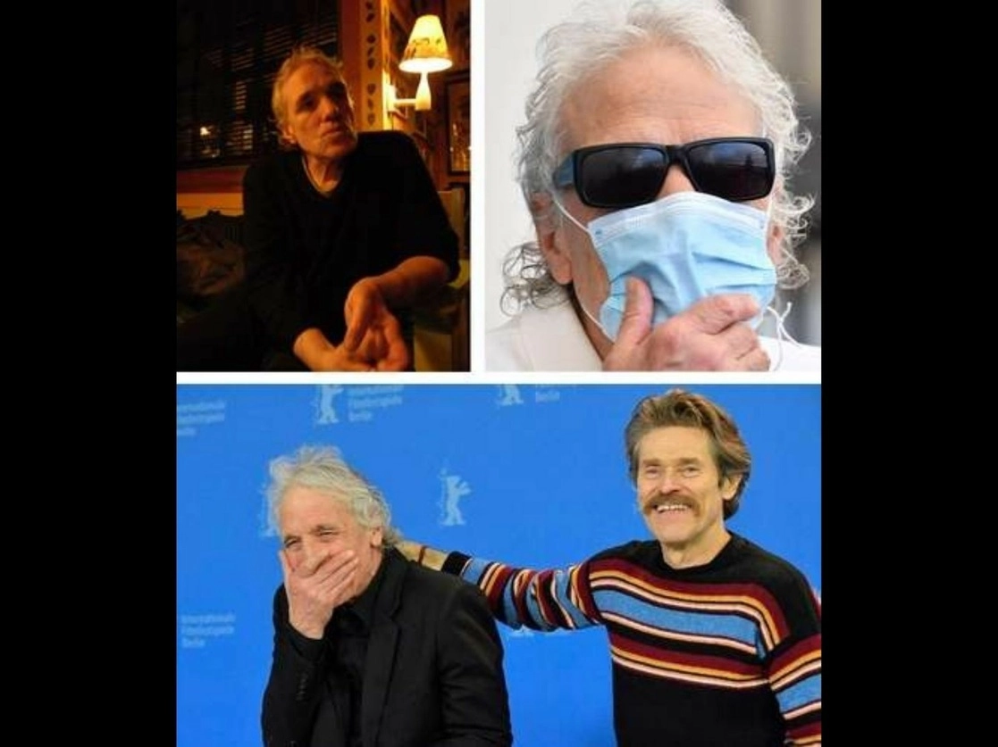 Ferrara, en 2012, arriba a la izquierda; a la derecha y abajo, en la pasada Berlinale, a la que fue acompañado por el actor William Dafoe. Foto Juan José Olivares y Afp