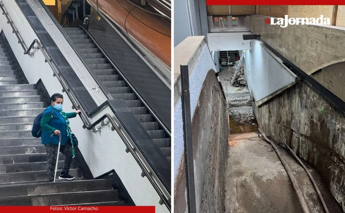 Las escaleras eléctricas del Metro fuera de servicio complican el traslado de usuarios, principalmente los de movilidad limitada. Aunque autoridades aseguran que es por mantenimiento, usuarios afirman que llevan meses inactivas. Foto 
