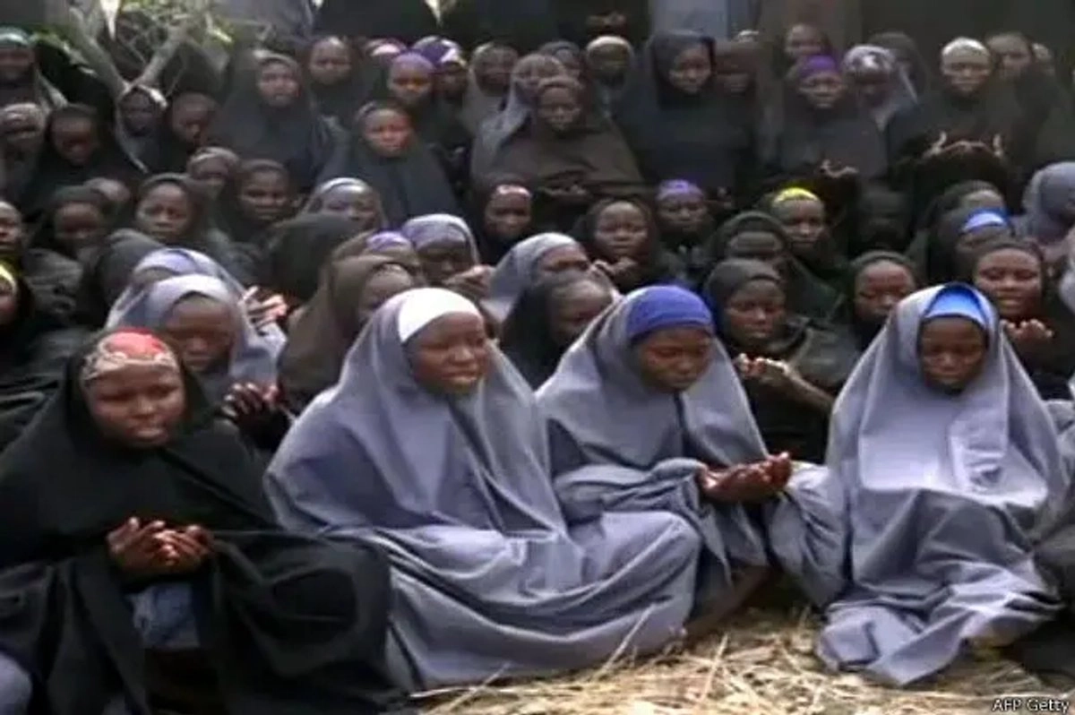 Imagen de archivo de madres de niñas secuestradas en Nigeria en 2016. Foto