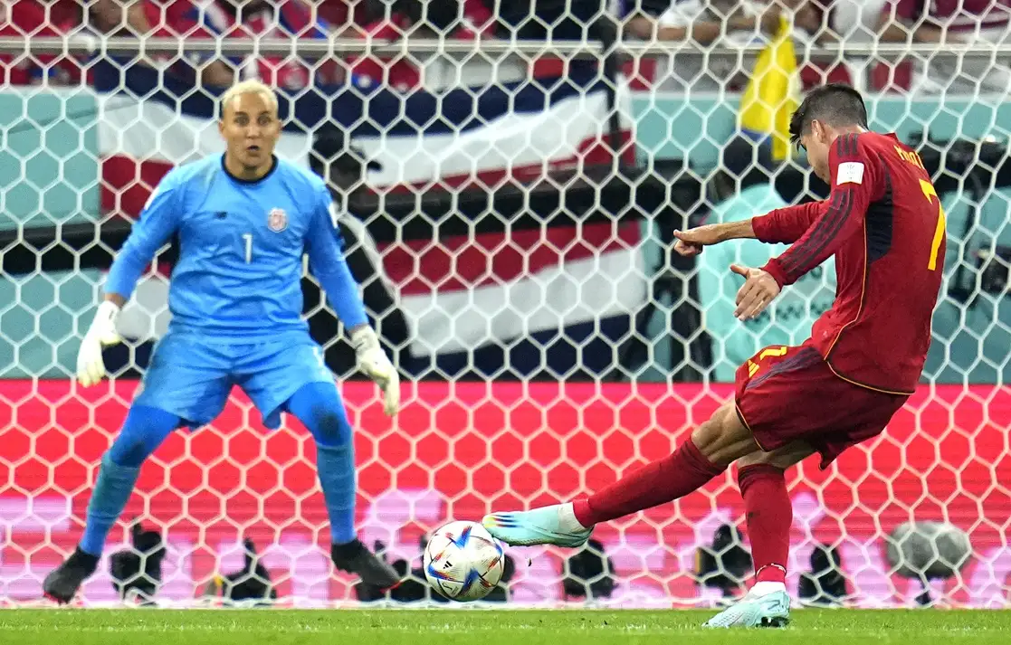 La selección española inició su participación en el Mundial con un contundente triunfo 7-0 sobre Costa Rica, en un partido que dominó totalmente, el 23 de noviembre de 2022. Foto Ap