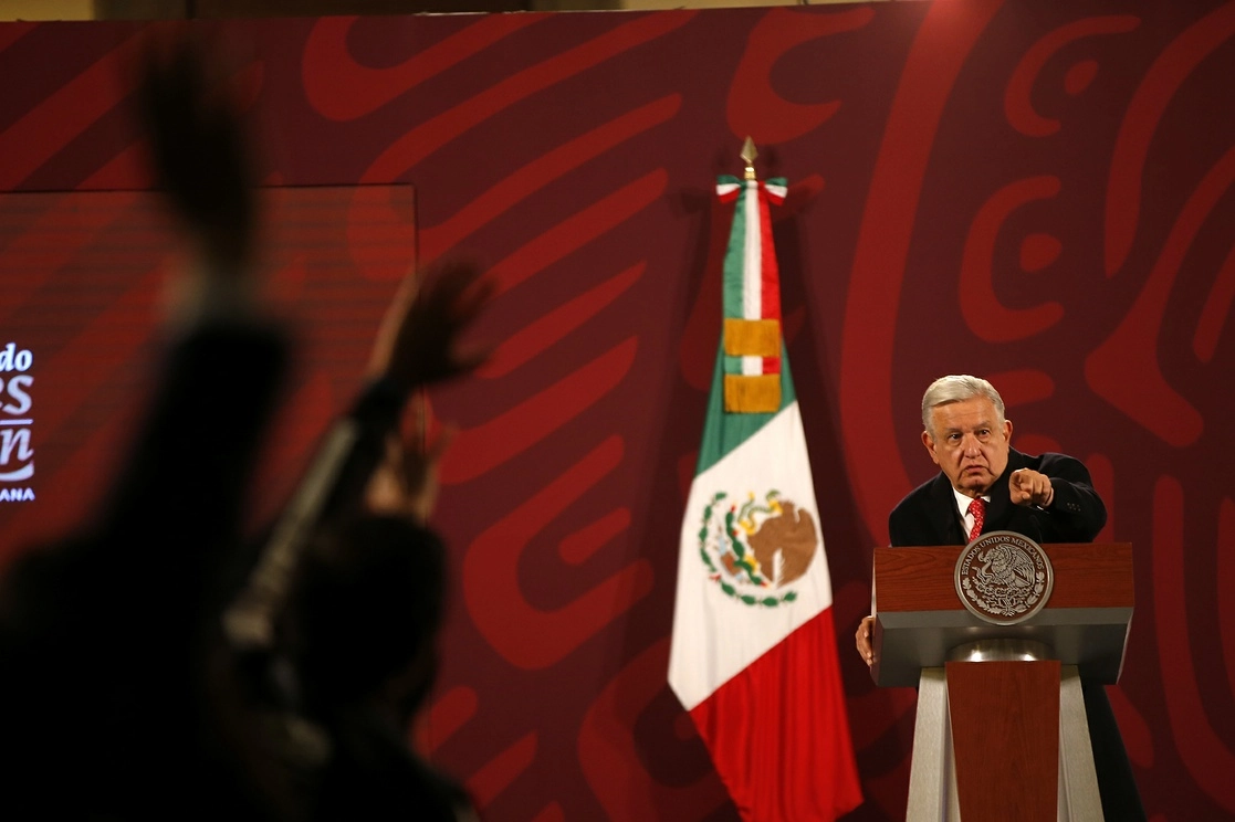 El presidente Andrés Manuel López Obrador durante conferencia de prensa matutina. Foto José Antonio López