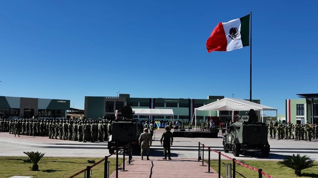 Aspectos de la nueva sede militar en Nuevo Laredo. Foto Carlos Figueroa