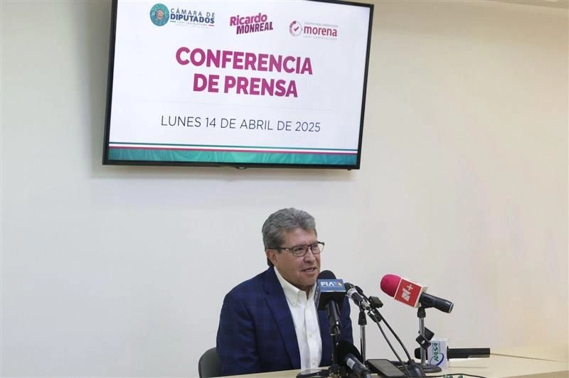 El diputado federal de Morena, Ricardo Monreal, en conferencia de prensa 