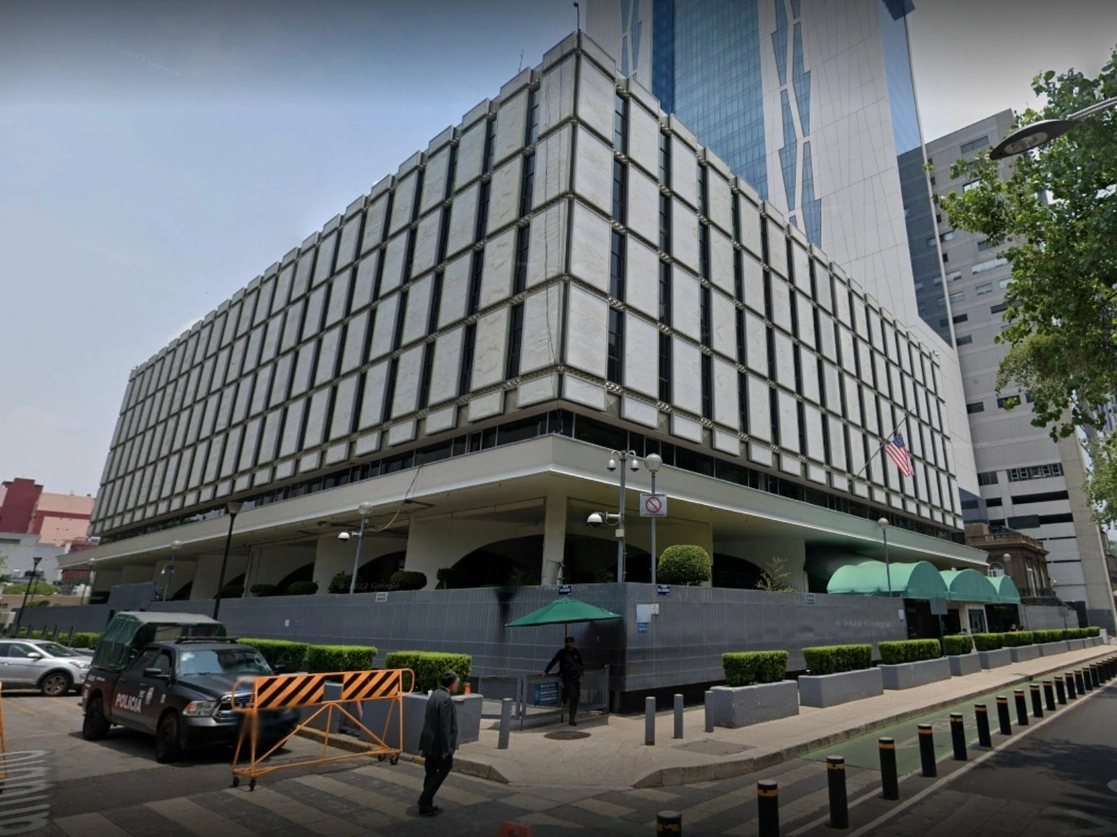 La embajada de Estados Unidos en México. Foto tomada de Google Street View / Archivo