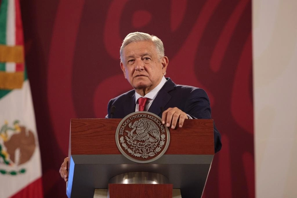 El presidente de México, Andrés Manuel López Obrador, durante su conferencia matutina en Palacio Nacional, en la Ciudad de México, el 5 de septiembre de 2022. Foto Pablo Ramos