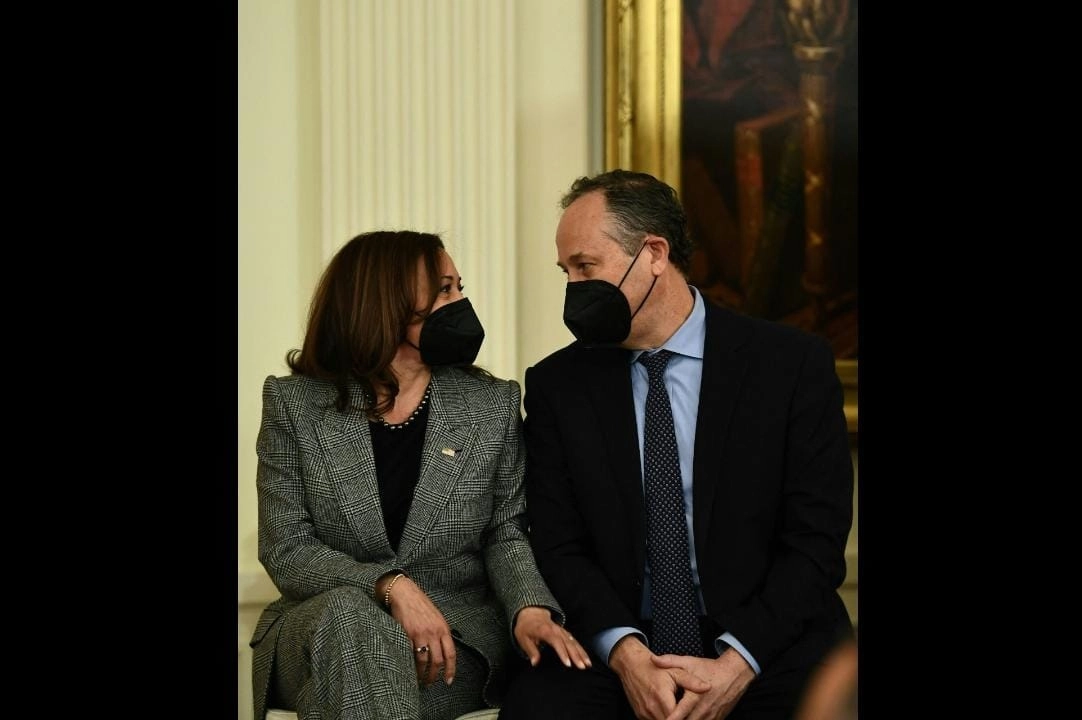 La vicepresidenta estadounidense Kamala Harris y su esposo Douglas Emhoff en imagen de archivo. Foto Afp
