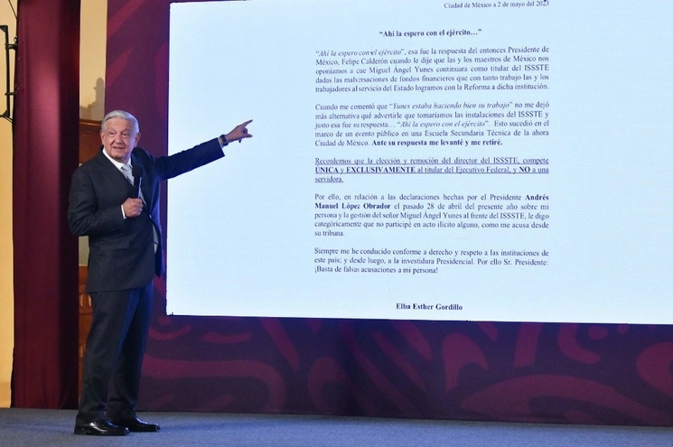 El presidente López Obrador durante su conferencia desde Palacio Nacional, el 29 de agosto de 2023. Foto Cuartoscuro