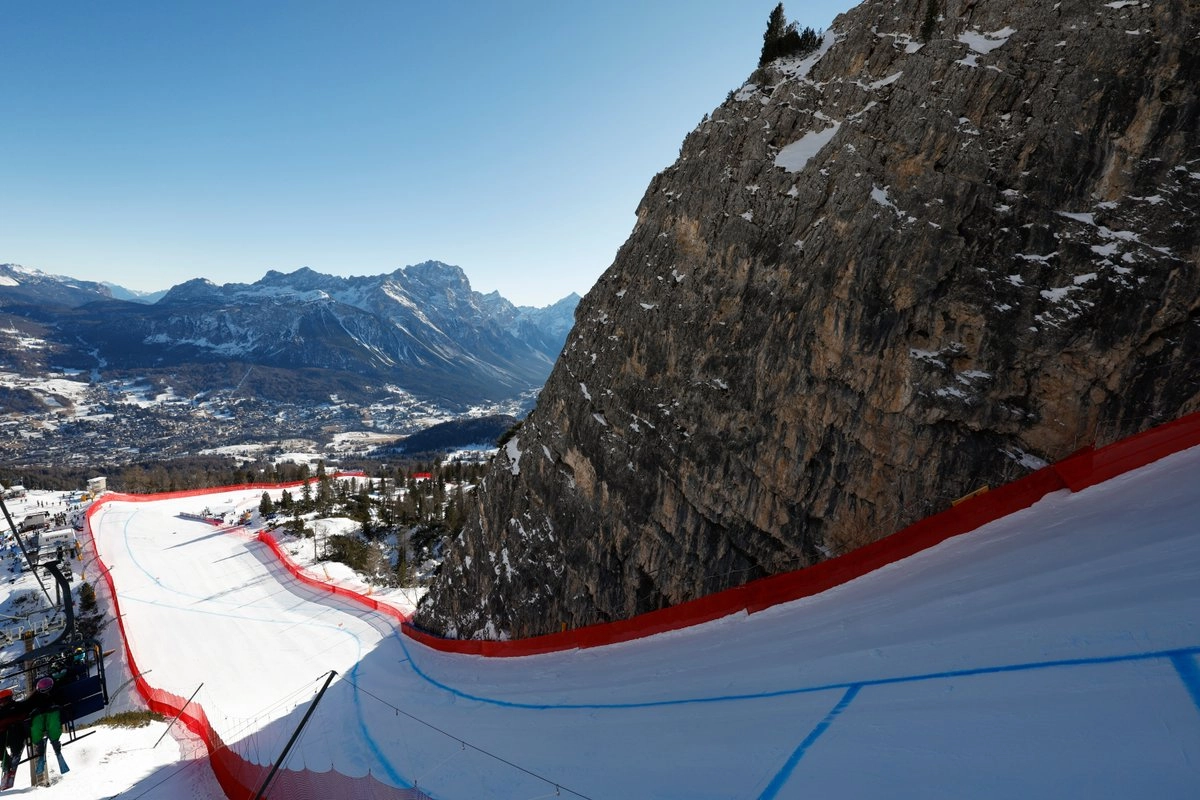 Pista de esquí, sede de la competencia para los Juegos Olímpicos de invierno Milán-Cortina 2026. Imagen del 17 de enero de 2025. Foto 