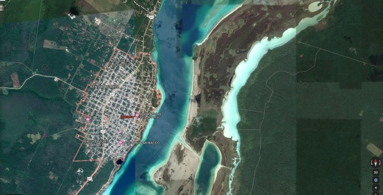 Bacalar Quintana Roo ha sido blanco de aterrizajes de avionetas cargadas de droga, admitieron las autoridades. Imagen Google Maps