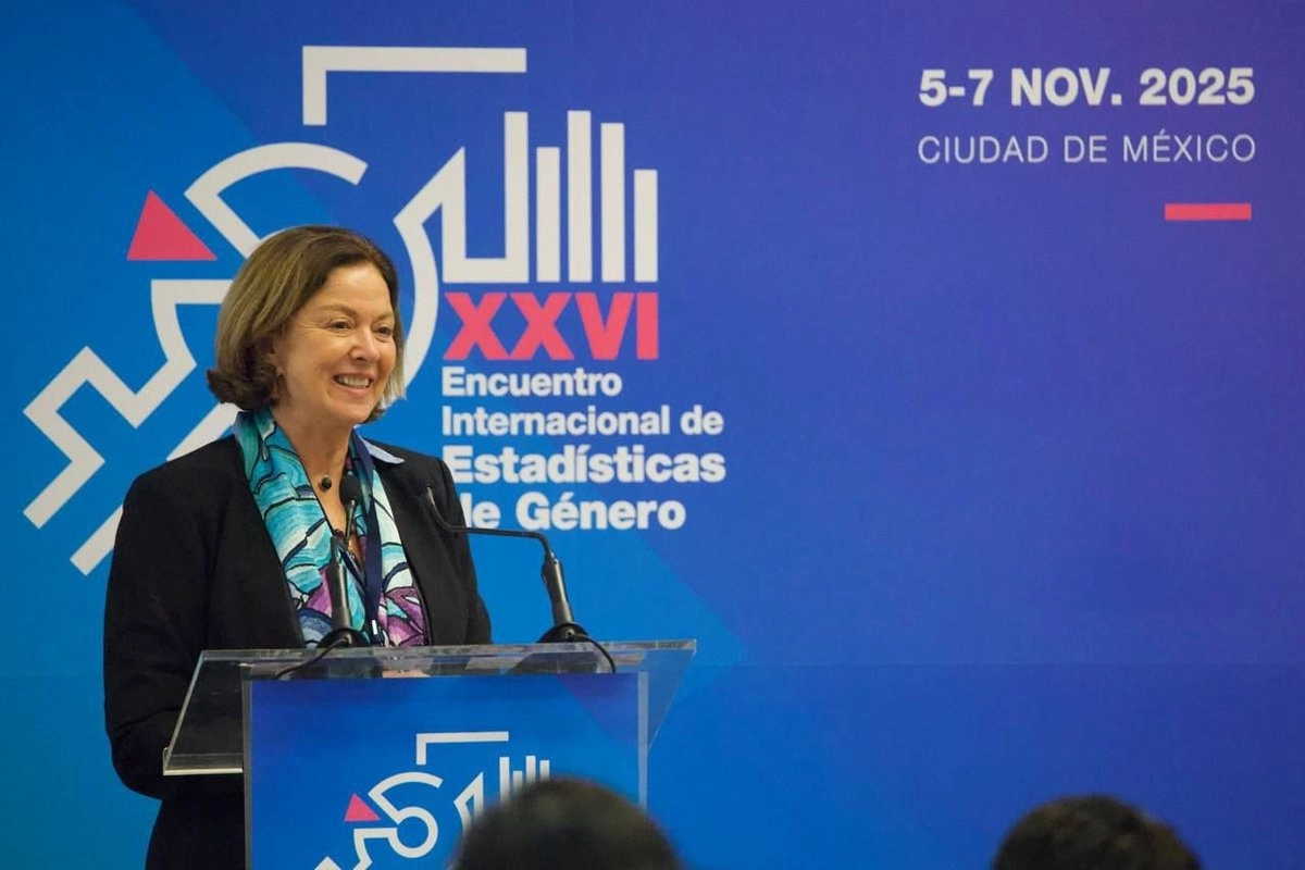 Ana Güezmes García, directora de la División de Asuntos de Género de la Comisión Económica para América Latina y el Caribe (CEPAL) durante el Encuentro Internacional de Estadísticas de Género. Foto 