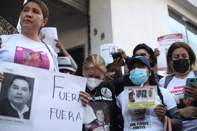 Familiares de desaparecidos durante una protesta en imagen de archivo. Foto Yazmín Ortega